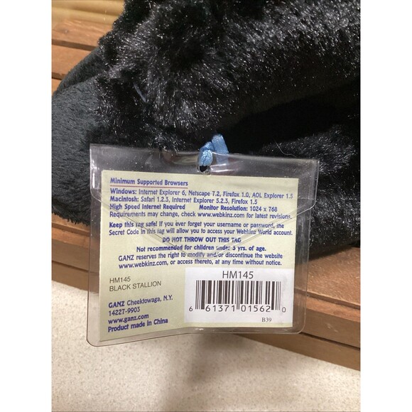 Webkinz Adopt A Pet By Gantz Black Stallion #HM145 Includes Sealed Code - Picture 13 of 13
